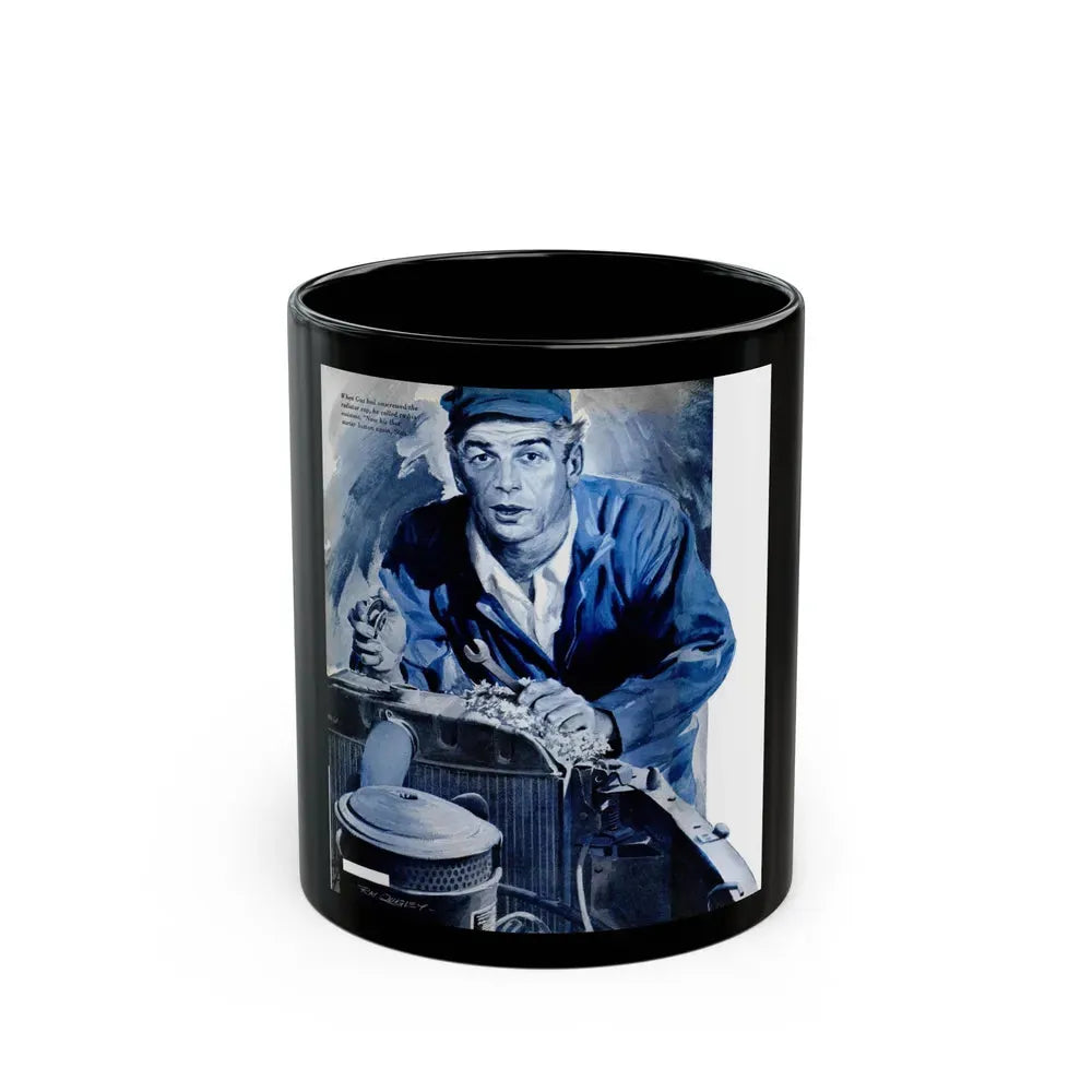 Gus Fixes the Local Scrooge, Popular Science, December 1950 - Black Coffee Mug 11oz - Go Mug Yourself
