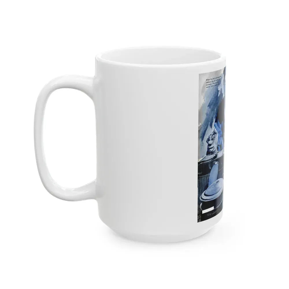 Gus Fixes the Local Scrooge, Popular Science, December 1950 - White Coffee Mug - Go Mug Yourself