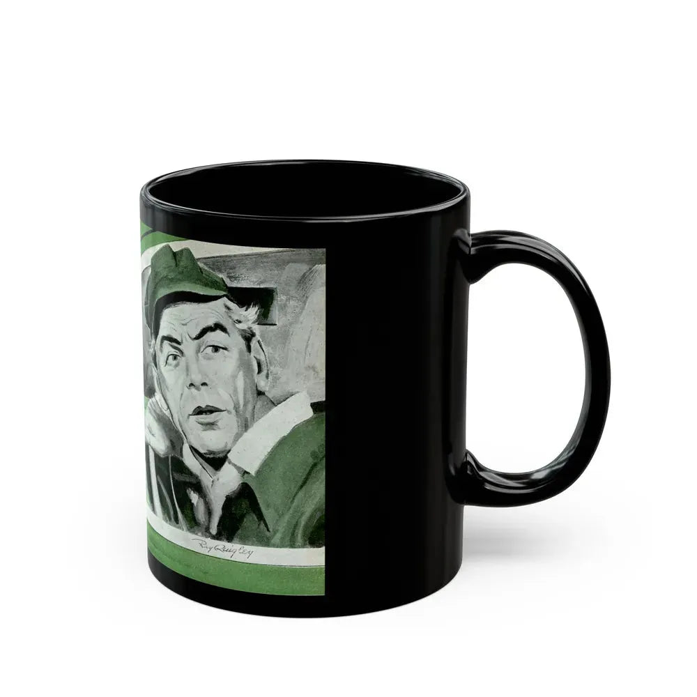 Gus Gets the Pitch, Popular Science, October 1952 - Black Coffee Mug - Go Mug Yourself