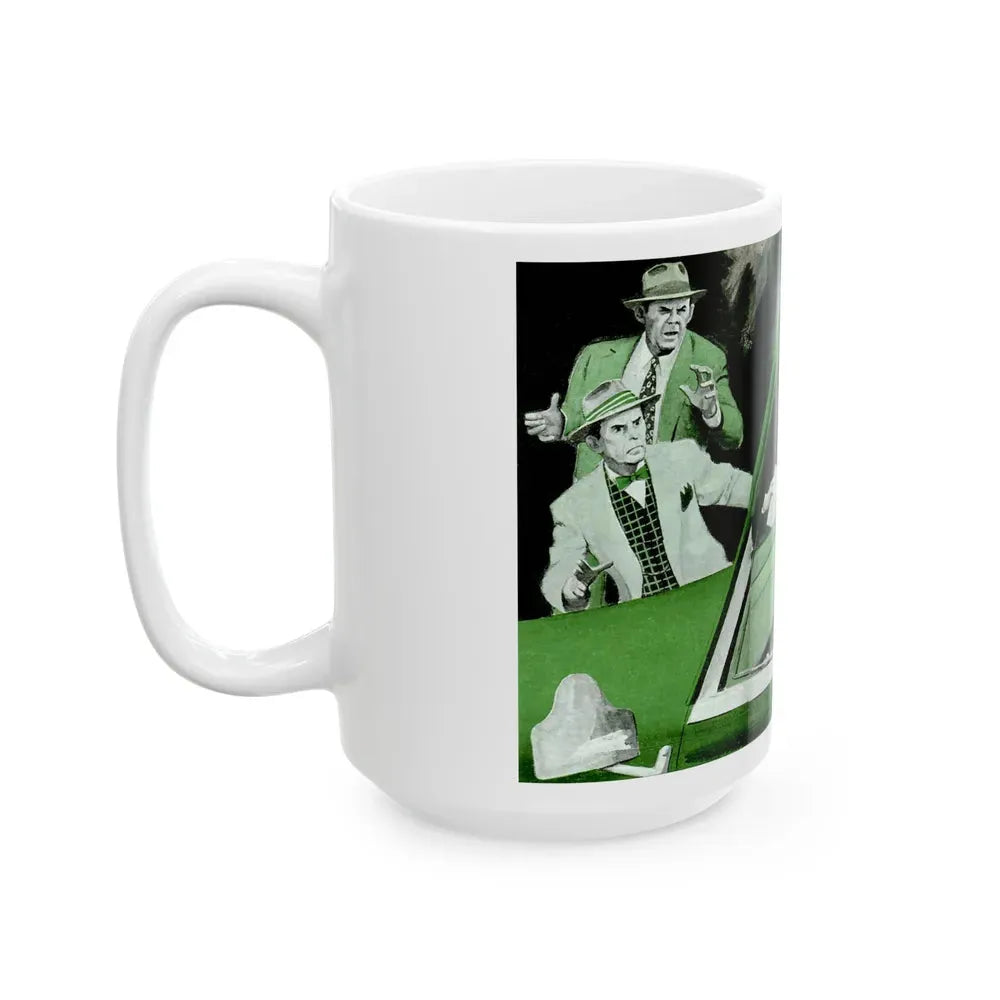 Gus Gets the Pitch, Popular Science, October 1952 - White Coffee Mug - Go Mug Yourself