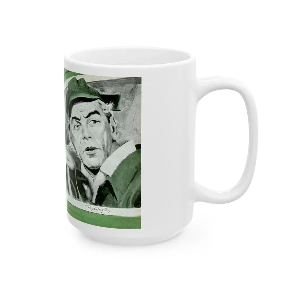 Gus Gets the Pitch, Popular Science, October 1952 - White Coffee Mug - Go Mug Yourself