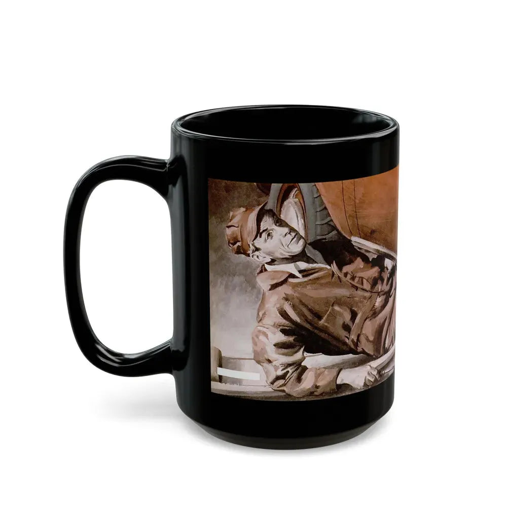 Gus Parlays a Pair of Hunches, Popular Science, February 1951 - Black Coffee Mug - Go Mug Yourself