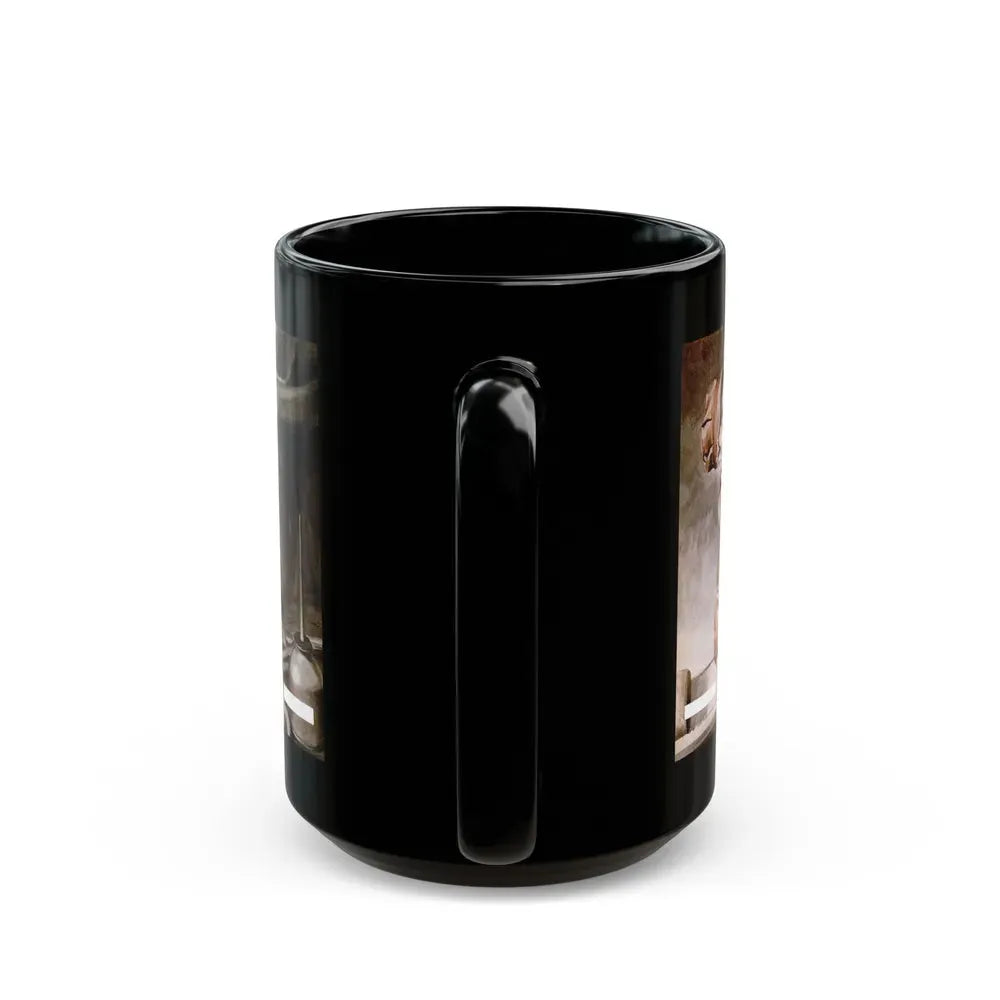 Gus Parlays a Pair of Hunches, Popular Science, February 1951 - Black Coffee Mug - Go Mug Yourself