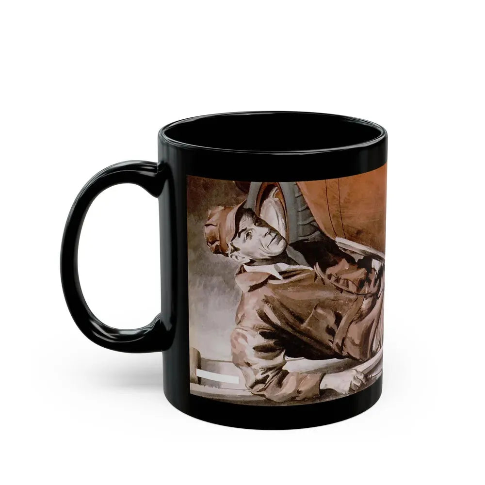 Gus Parlays a Pair of Hunches, Popular Science, February 1951 - Black Coffee Mug - Go Mug Yourself