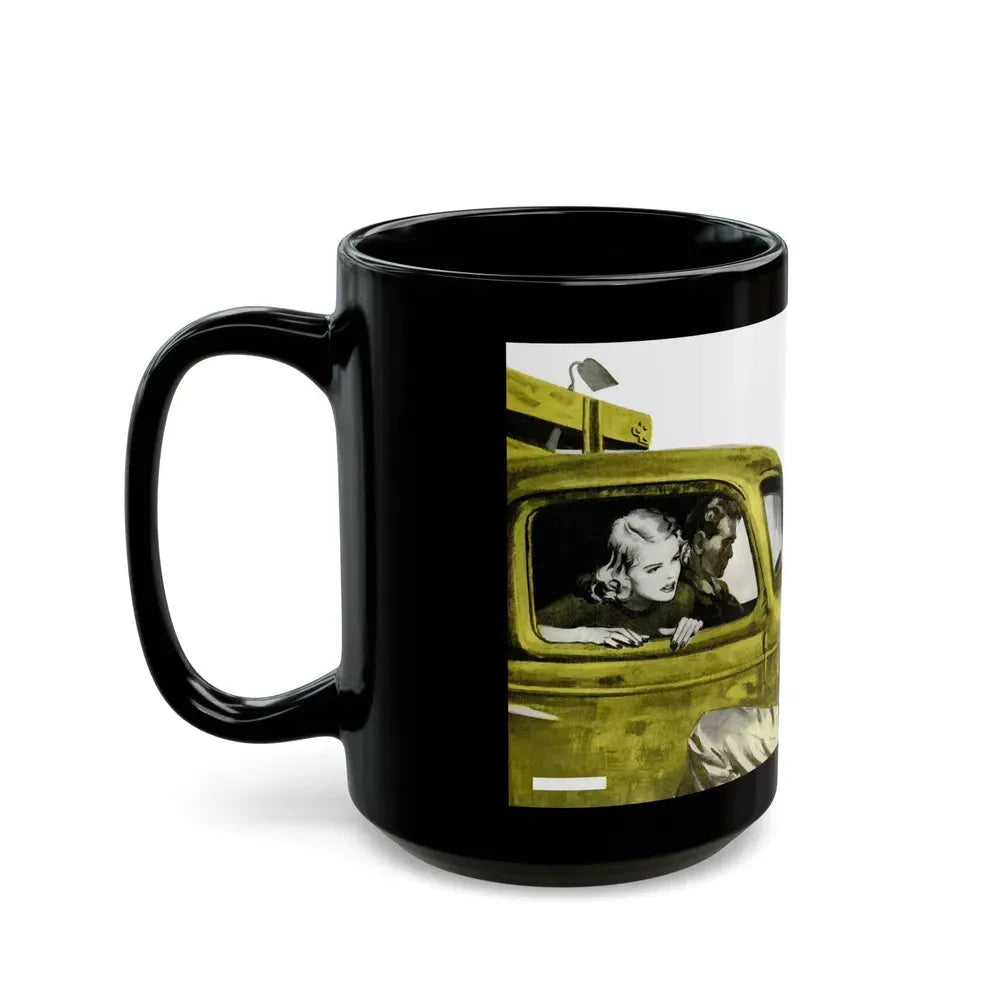 Gus Peps Up a Tired Truck, Popular Science, 1953 - Black Coffee Mug - Go Mug Yourself