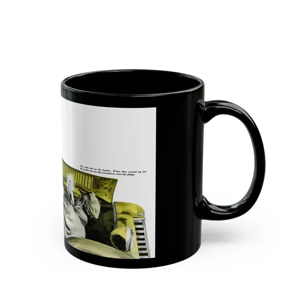 Gus Peps Up a Tired Truck, Popular Science, 1953 - Black Coffee Mug - Go Mug Yourself