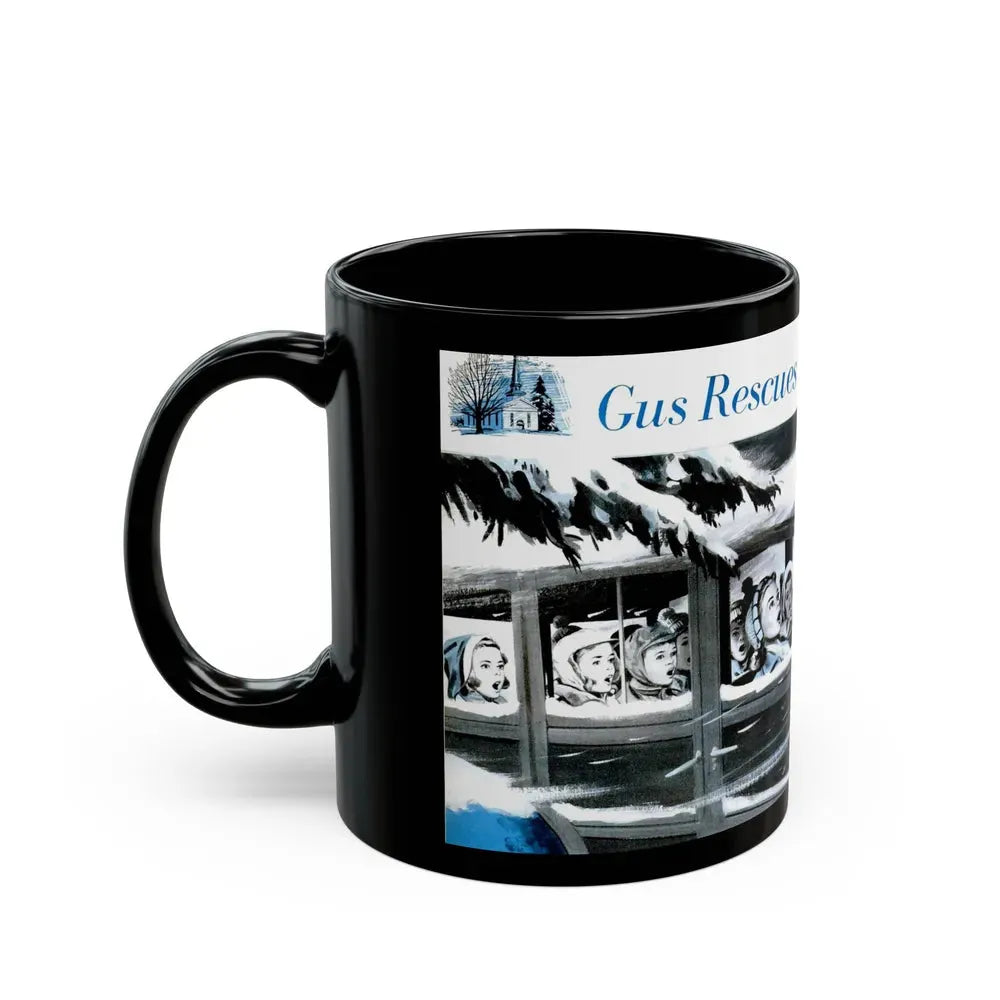 Gus Rescues Ten Little Angels, Popular Science, December 1952 - Black Coffee Mug - Go Mug Yourself