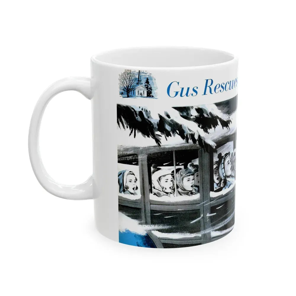 Gus Rescues Ten Little Angels, Popular Science, December 1952 - White Coffee Mug - Go Mug Yourself