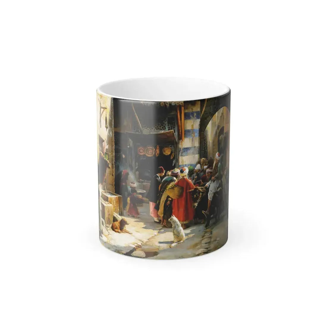 Gustav Bauernfeind (1848-1904) Damascus street scene - Color Changing Mug 11oz 11oz - Go Mug Yourself