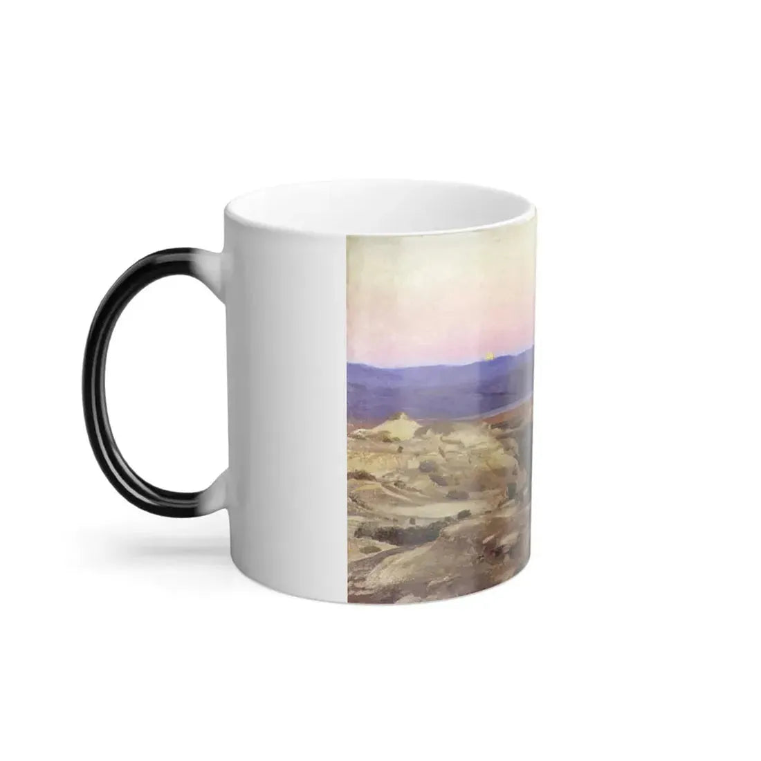 Gustav Bauernfeind (1848-1904) totes meer mit moabitergebirge, abendstimmung - Color Changing Mug 11oz - Go Mug Yourself