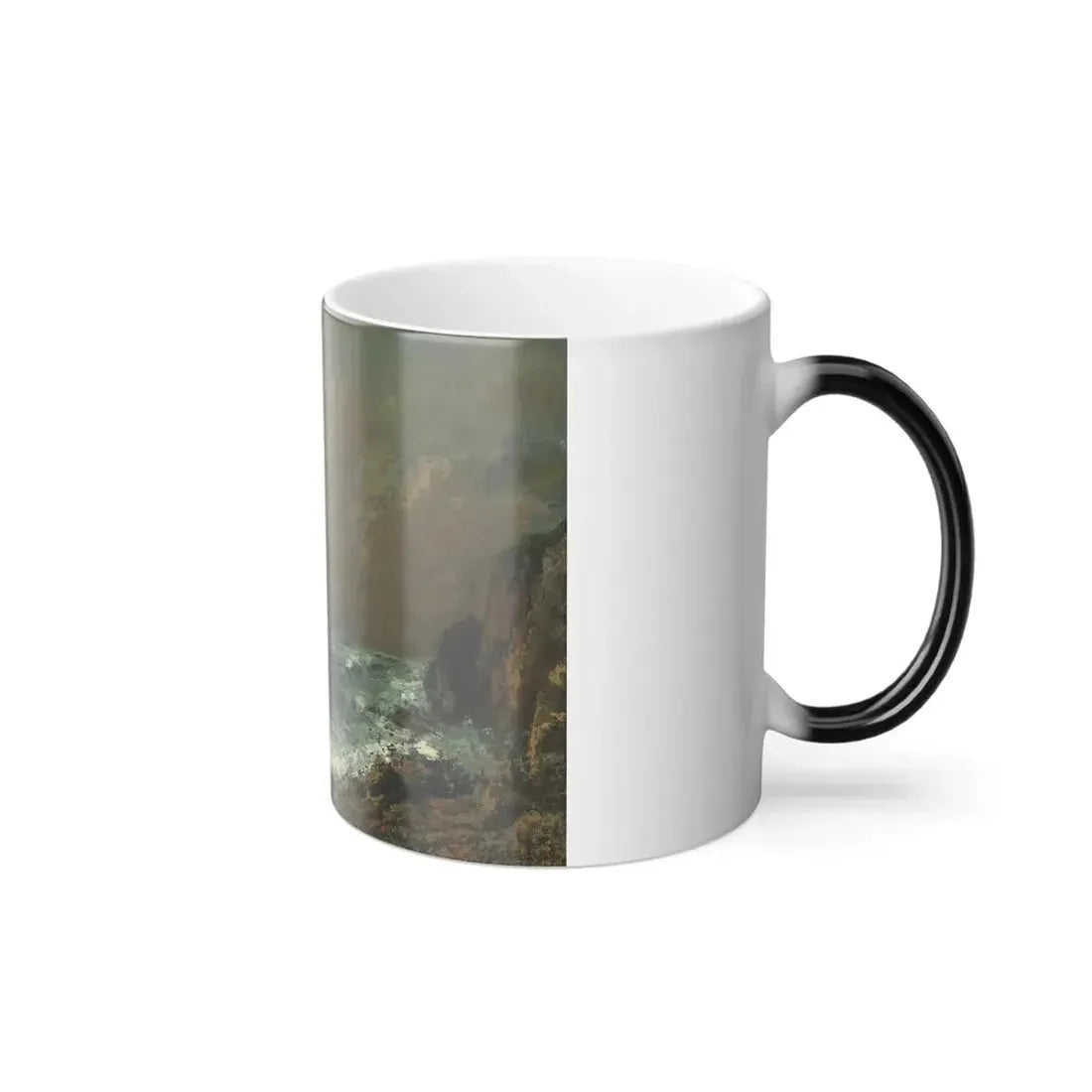 Gustave Courbet (1819-1877) La Vague - oil on canvas laid down on panel - Color Changing Mug 11oz - Go Mug Yourself