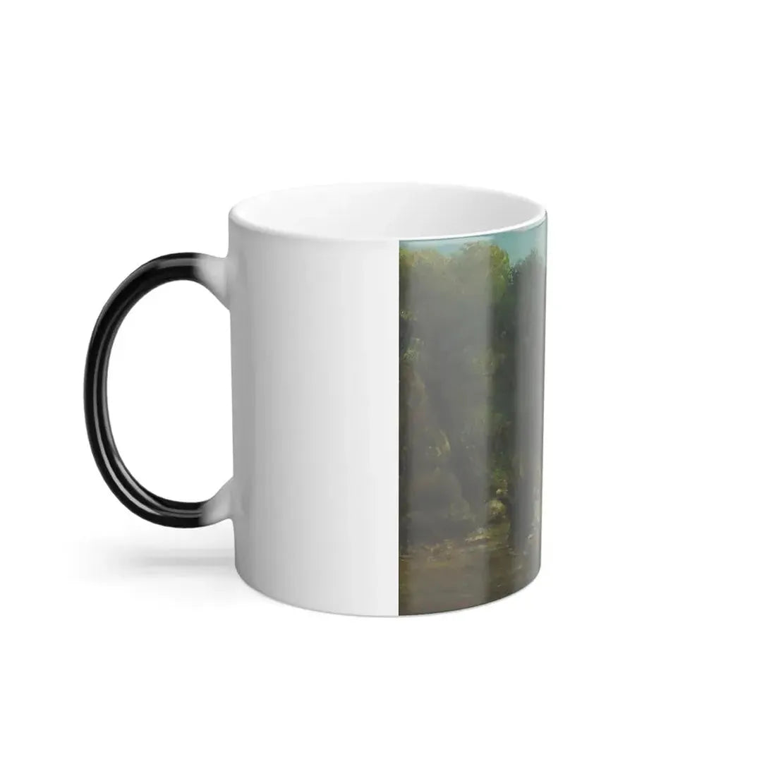 Gustave Courbet (1819-1877) Le Puits Noir (Les Gorges de la Loue) - oil on canvas - Color Changing Mug 11oz - Go Mug Yourself