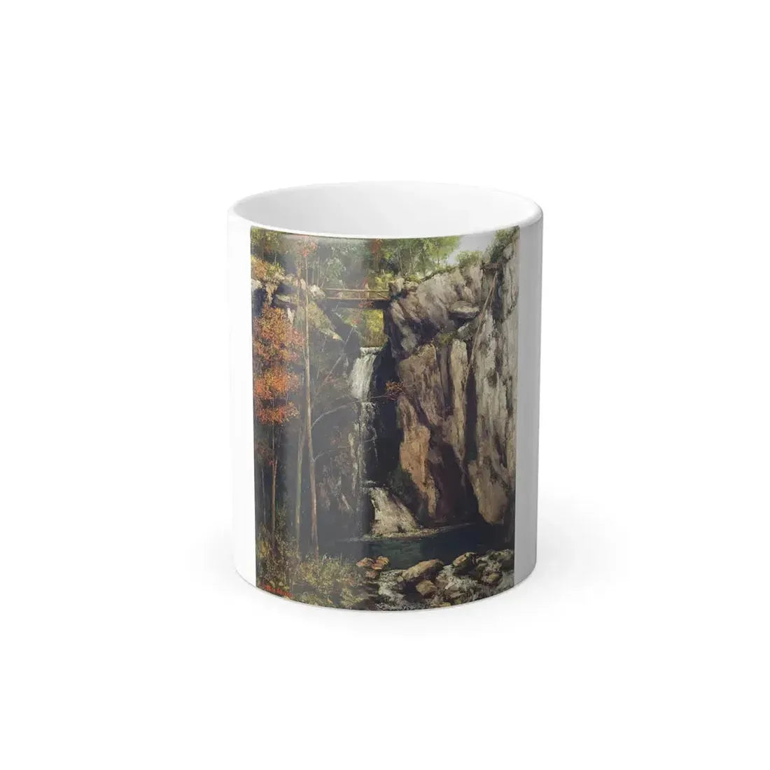 Gustave Courbet (1819-1877 ) The Chasm at Conches - 1864 - Color Changing Mug 11oz 11oz - Go Mug Yourself