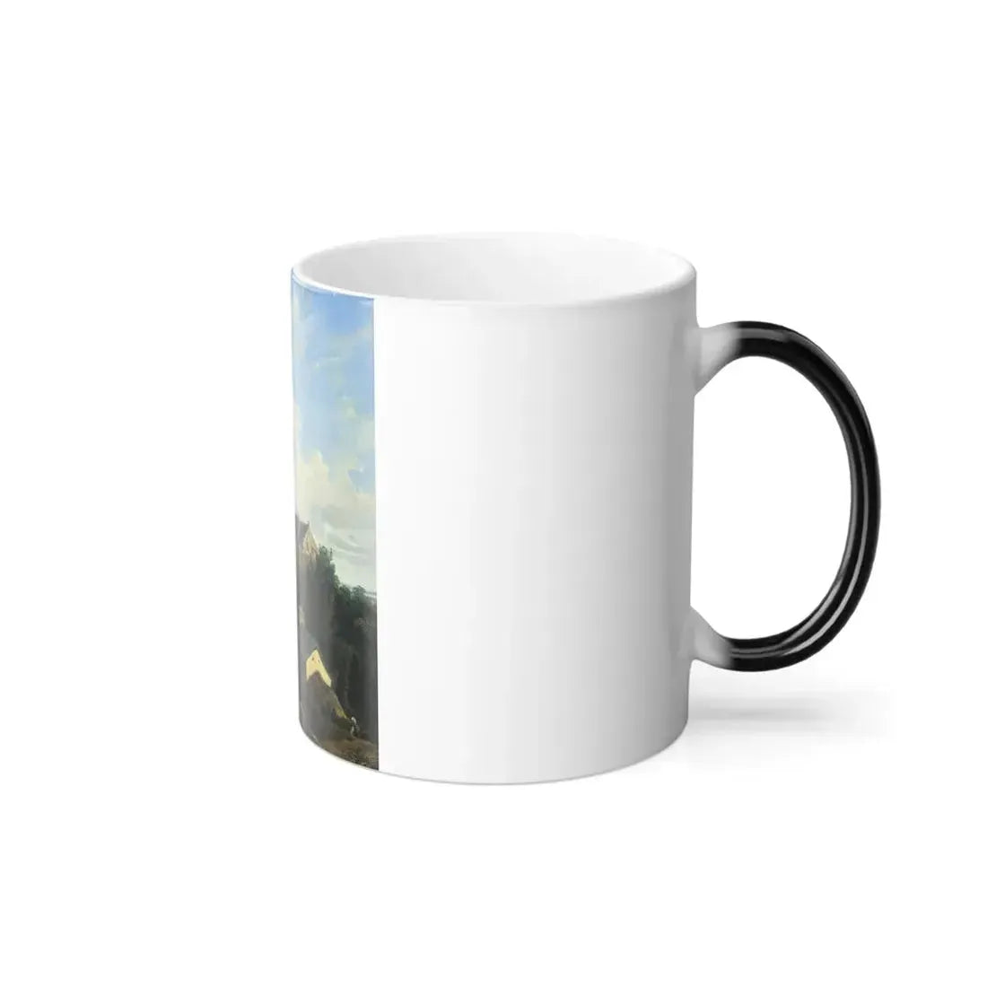 Gustave Leprince (1810-1837) View of the Graville Priory - Oil on Canvas - Color Changing Mug 11oz - Go Mug Yourself