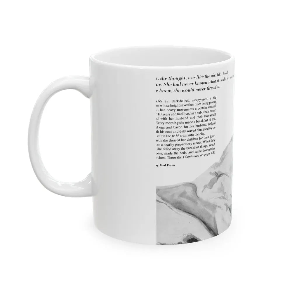 Guy magazine Illustration, December 1963 - White Coffee Mug - Go Mug Yourself