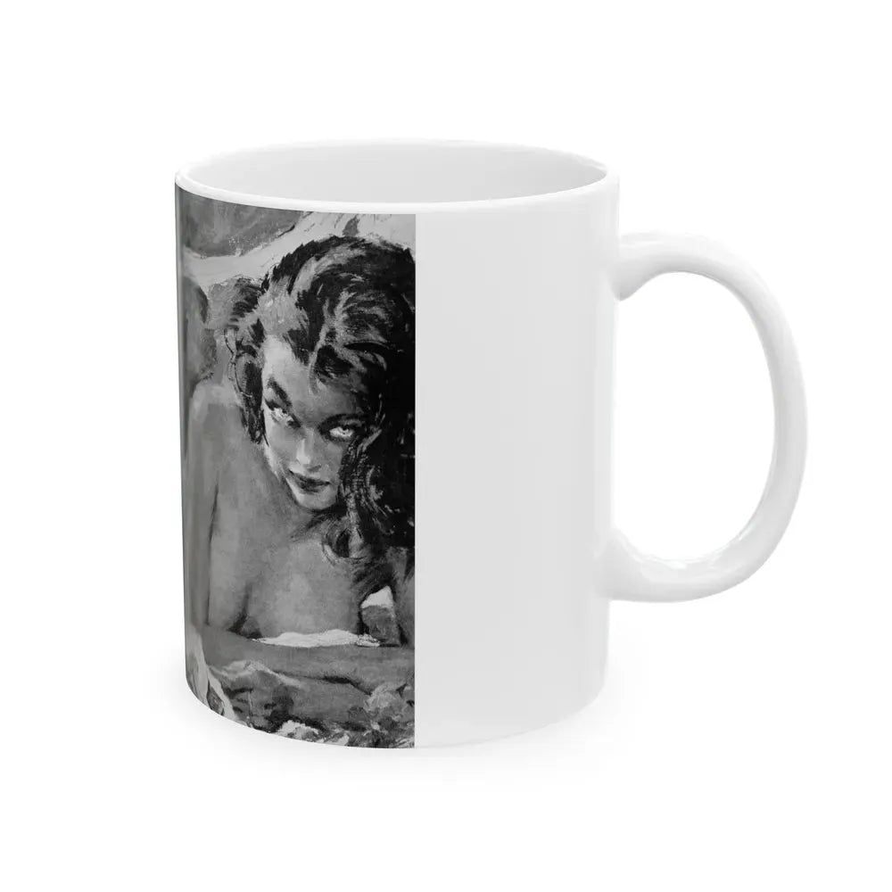 Guy magazine Illustration, December 1963 - White Coffee Mug - Go Mug Yourself
