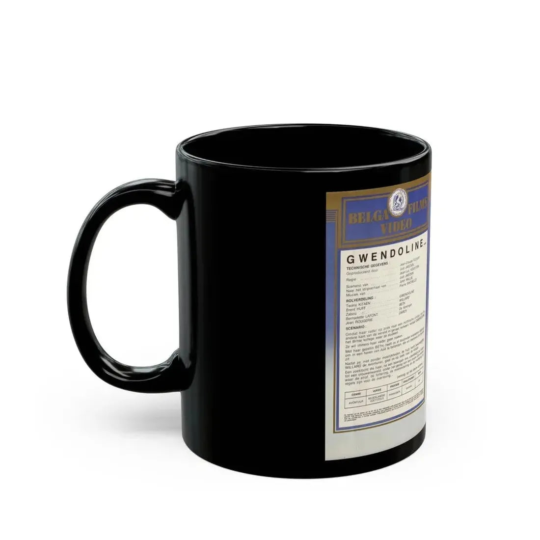 GWENDOLINE (VHS COVER) - Black Coffee Mug - Go Mug Yourself