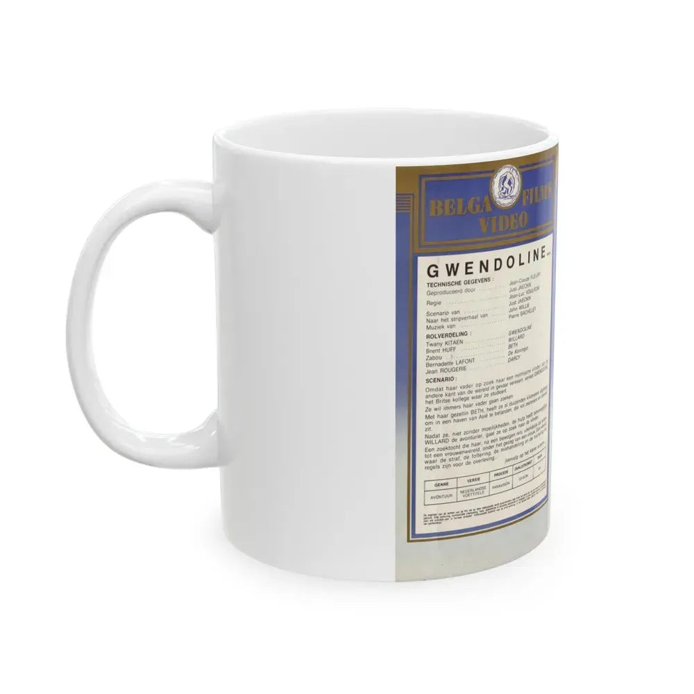 GWENDOLINE (VHS COVER) - White Coffee Mug - Go Mug Yourself