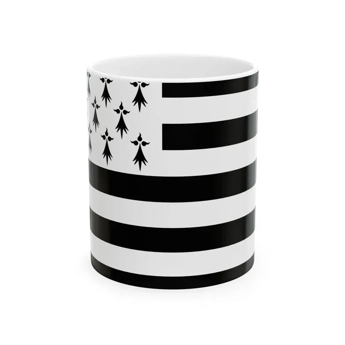 Gwenn ha Du 11 mouchetures (Belgium) White Coffee Mug 11oz - Go Mug Yourself