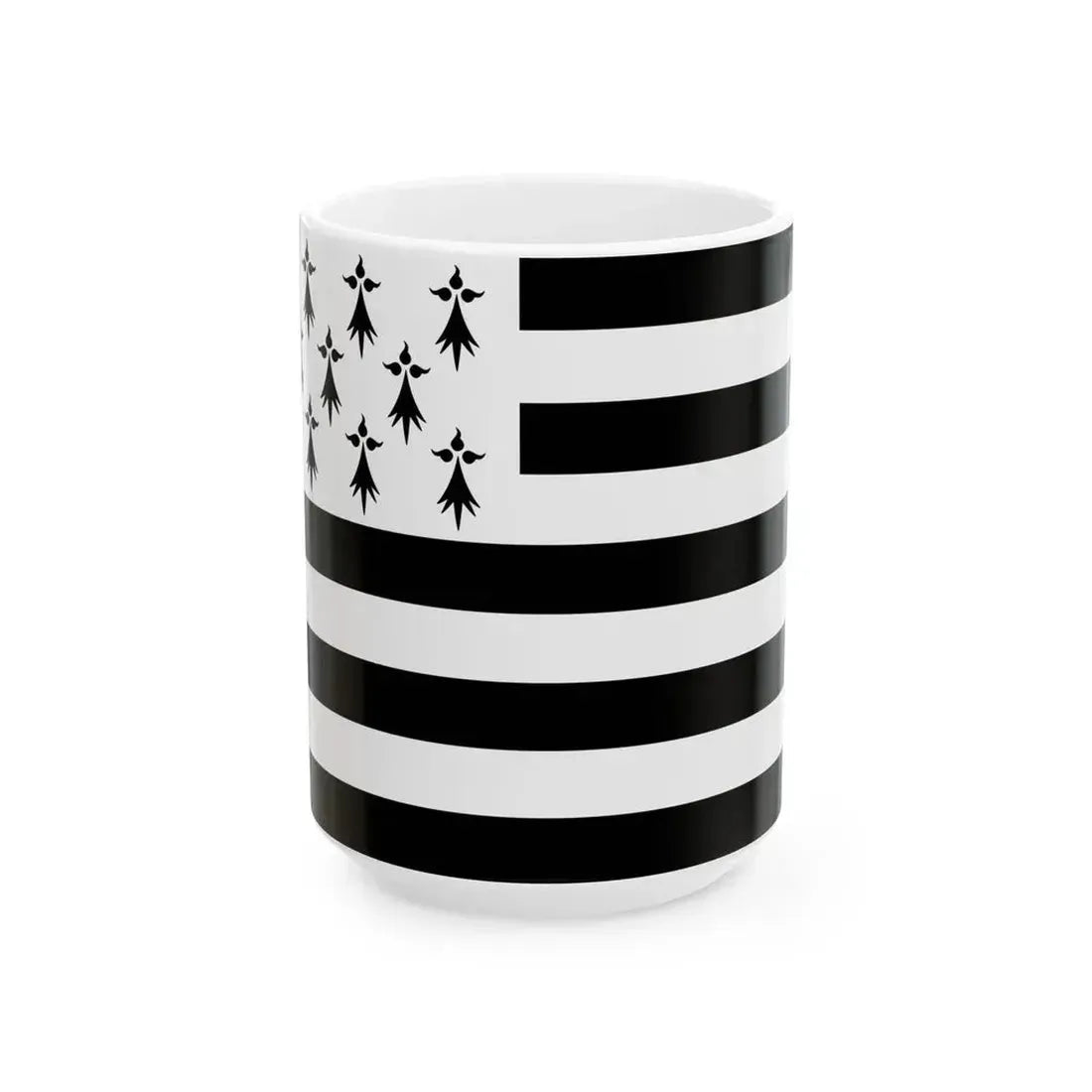 Gwenn ha Du 11 mouchetures (Belgium) White Coffee Mug 15oz - Go Mug Yourself