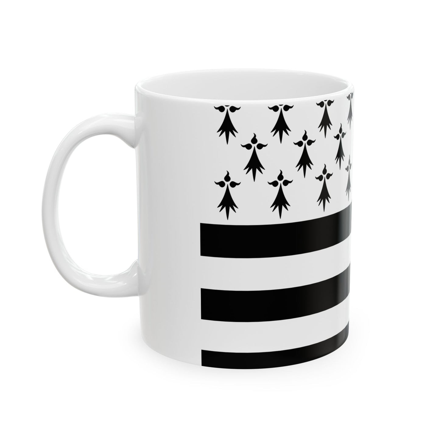 Gwenn ha Du 11 mouchetures (Belgium) White Coffee Mug-Go Mug Yourself