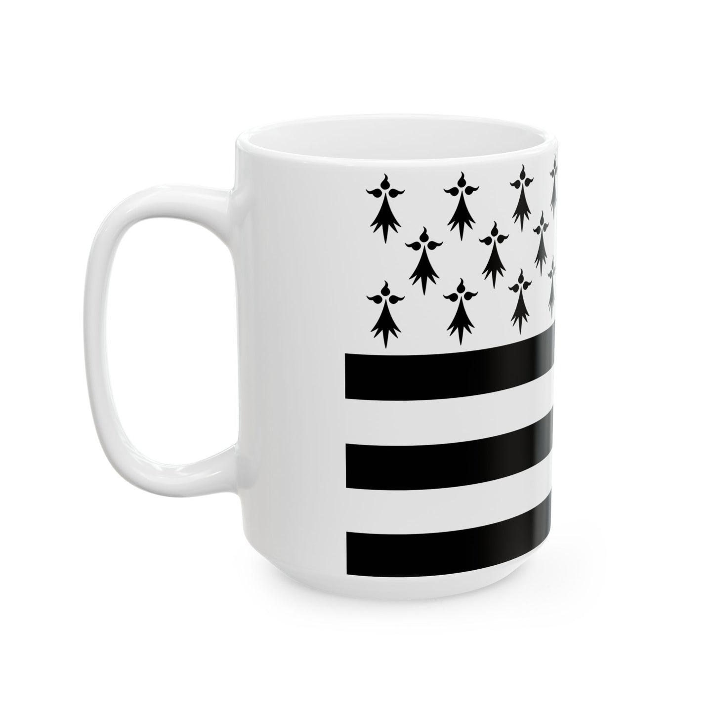 Gwenn ha Du 11 mouchetures (Belgium) White Coffee Mug-Go Mug Yourself