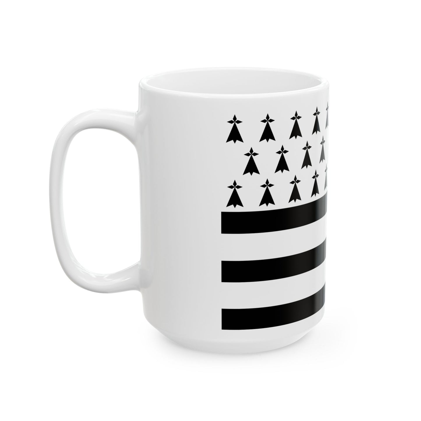 Gwenn ha du 14 mouchetures (Belgium) White Coffee Mug-Go Mug Yourself
