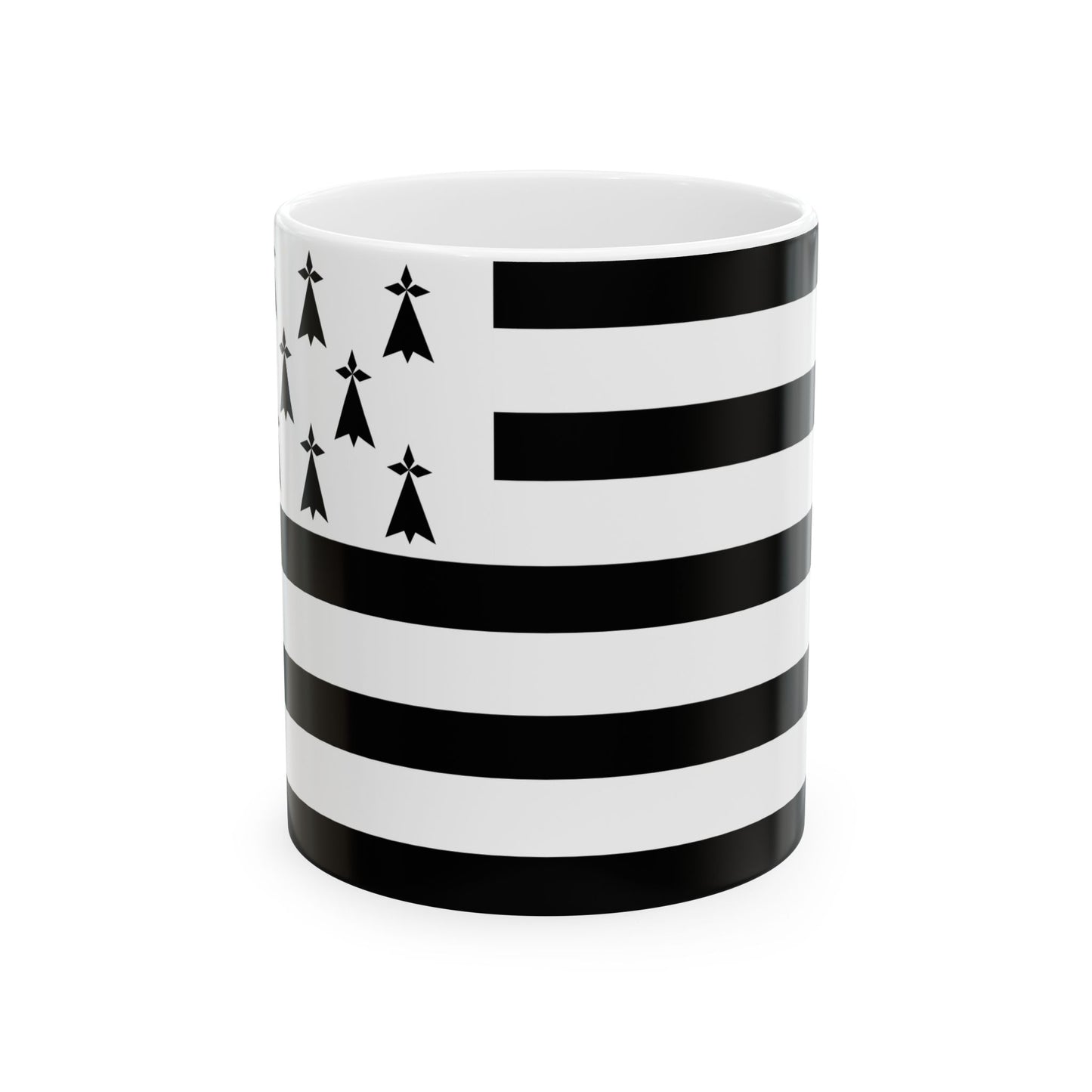 Gwenn ha du 8 mouchetures (Belgium) White Coffee Mug-11oz-Go Mug Yourself