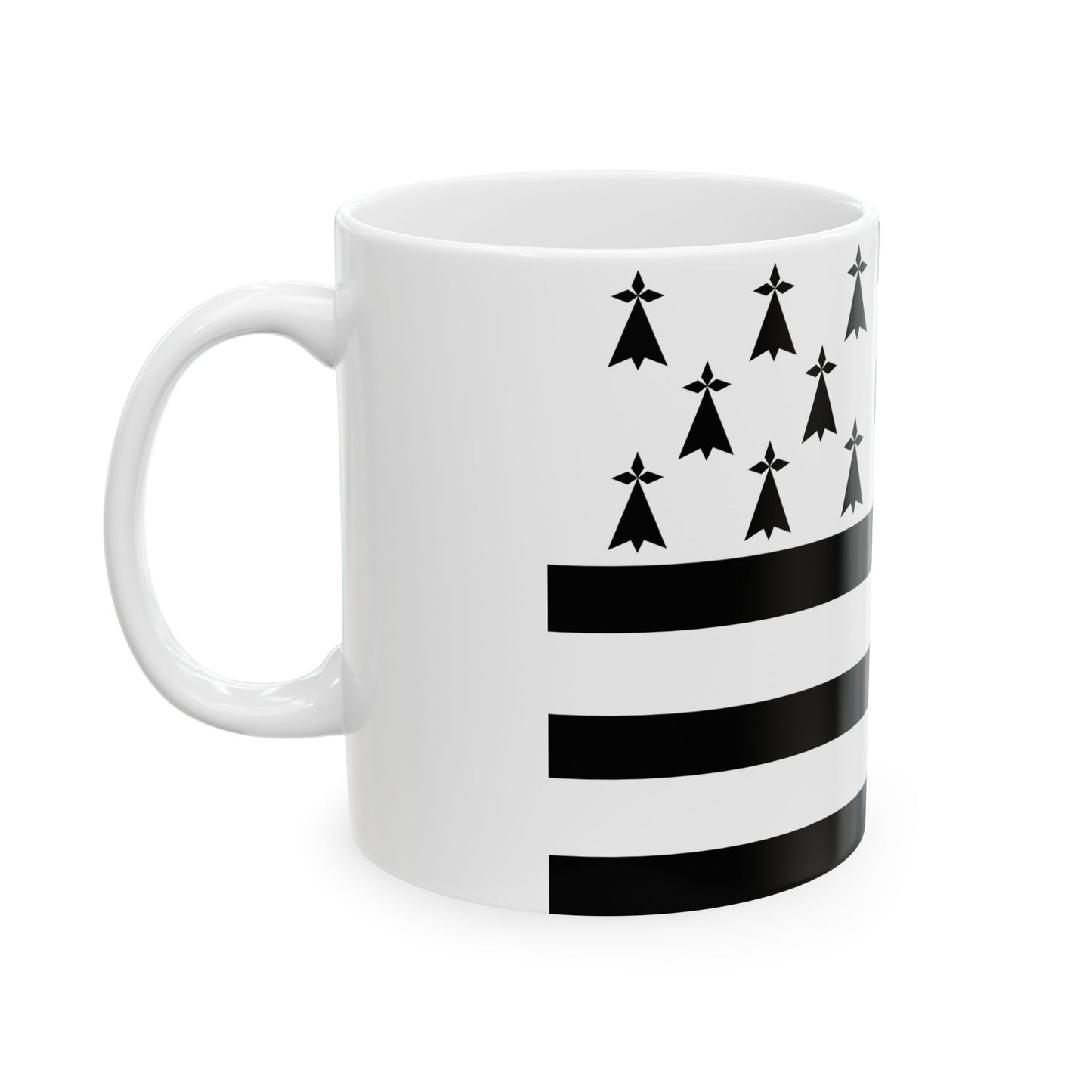 Gwenn ha du 8 mouchetures (Belgium) White Coffee Mug-Go Mug Yourself