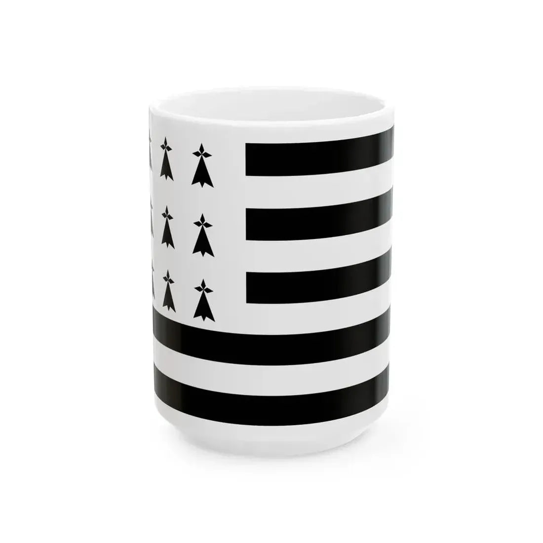 Gwenn ha Du 9 mouchetures - 1937 (Belgium) White Coffee Mug 15oz - Go Mug Yourself