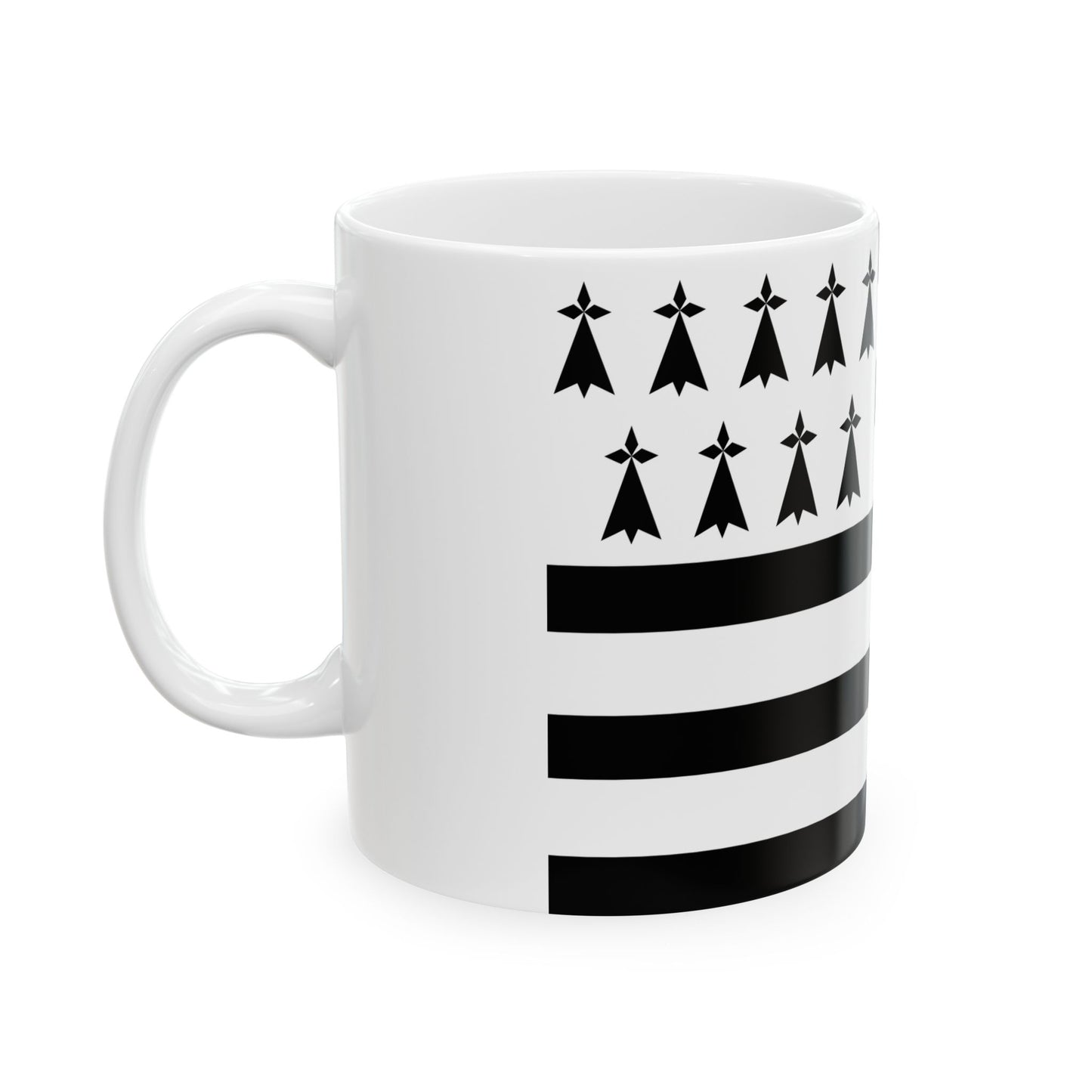 Gwenn ha du 9 mouchetures (Belgium) White Coffee Mug-Go Mug Yourself