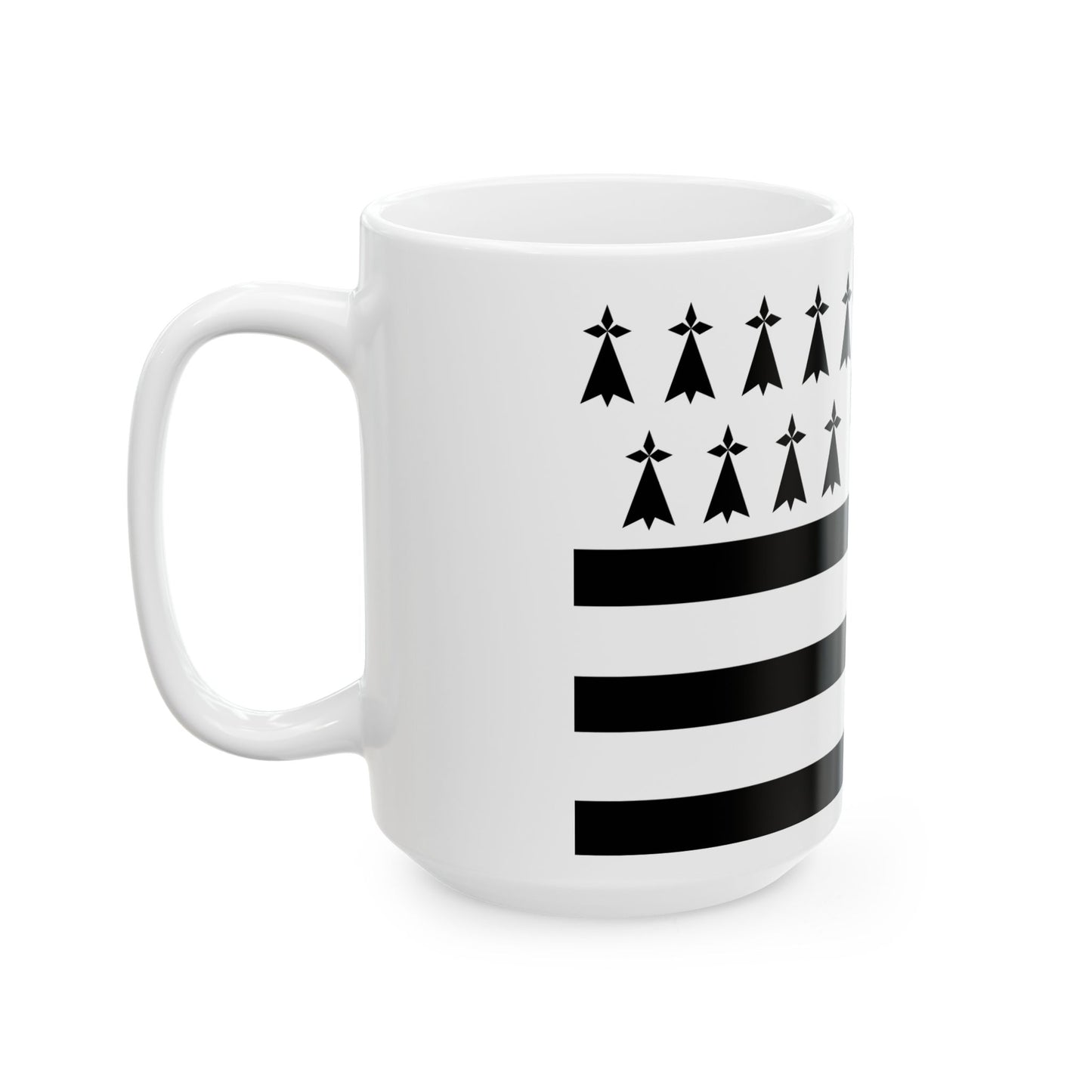 Gwenn ha du 9 mouchetures (Belgium) White Coffee Mug-Go Mug Yourself