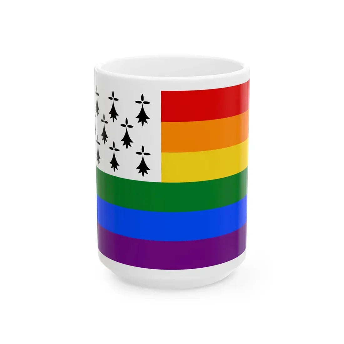 Gwenn-ha-du kanevedenn (Belgium) White Coffee Mug 15oz - Go Mug Yourself