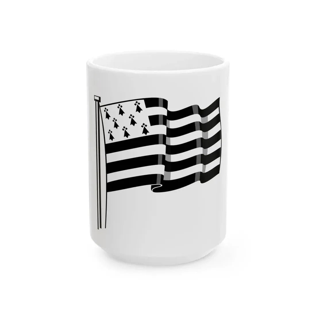 Gwenn ha du ouzh ur wern (Belgium) White Coffee Mug 15oz - Go Mug Yourself