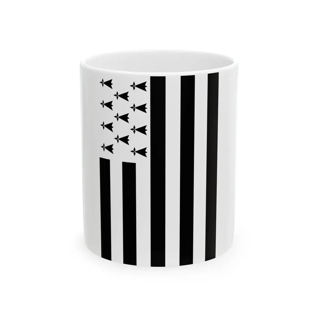 Gwenn ha du vertical (Belgium) White Coffee Mug 11oz - Go Mug Yourself