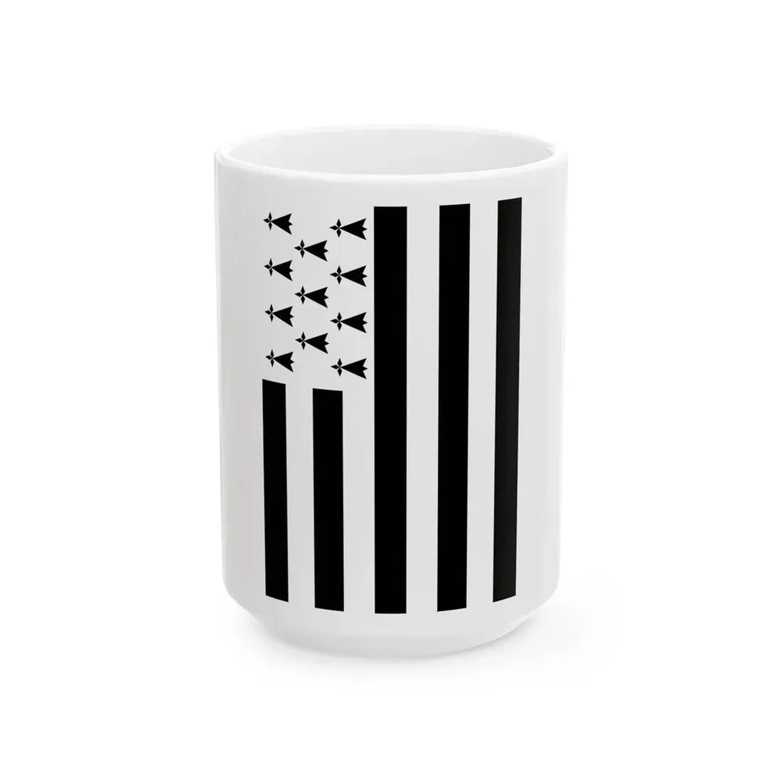 Gwenn ha du vertical (Belgium) White Coffee Mug 15oz - Go Mug Yourself