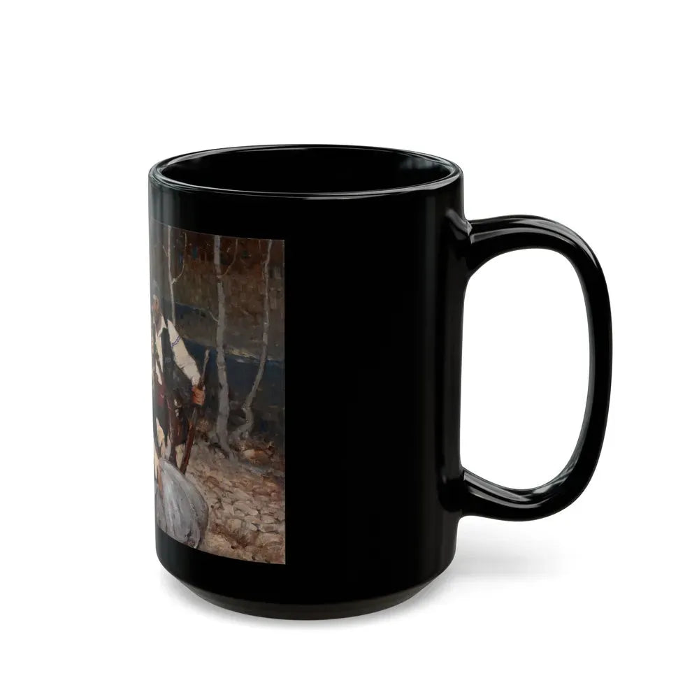 Gypsies Paused at a Clearing - Black Coffee Mug - Go Mug Yourself