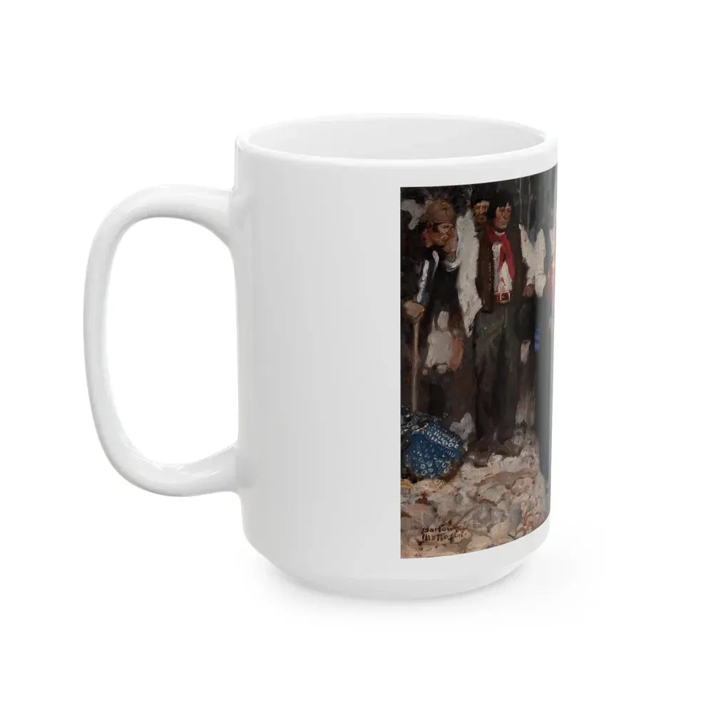 Gypsies Paused at a Clearing - White Coffee Mug - Go Mug Yourself