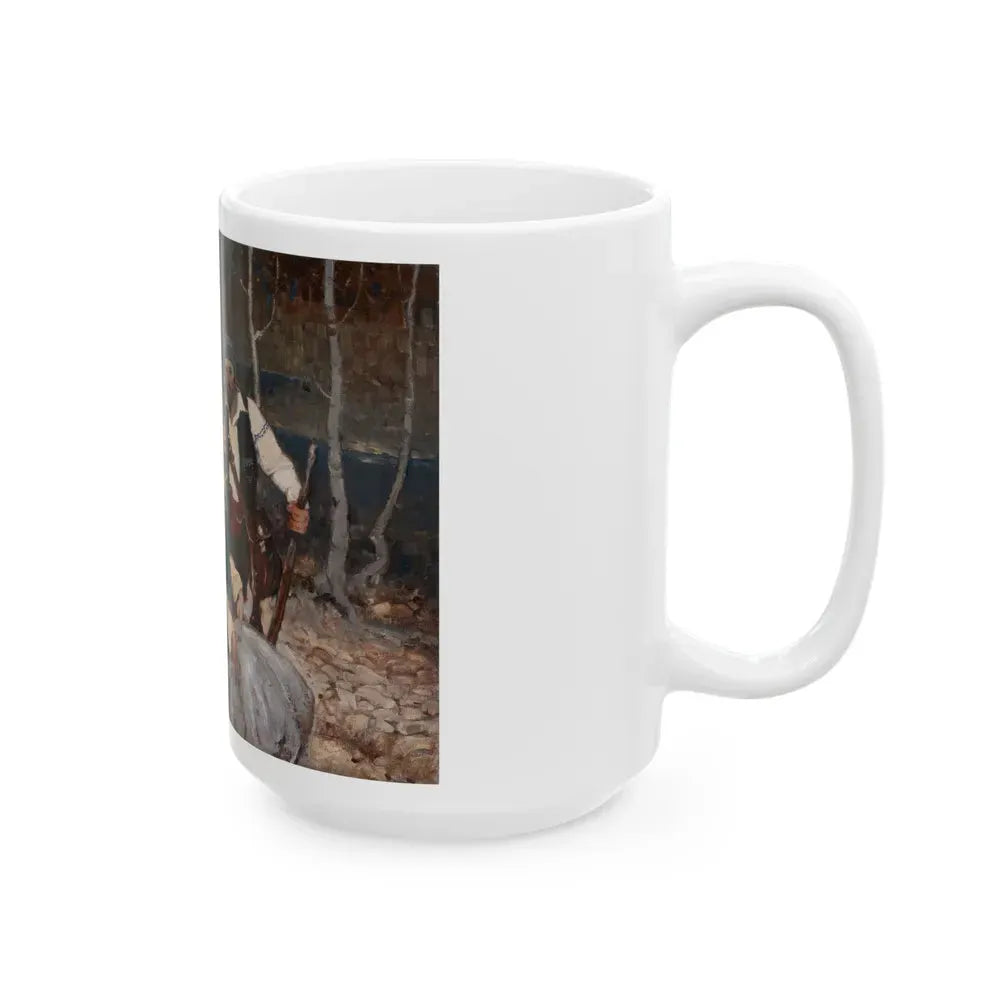 Gypsies Paused at a Clearing - White Coffee Mug - Go Mug Yourself