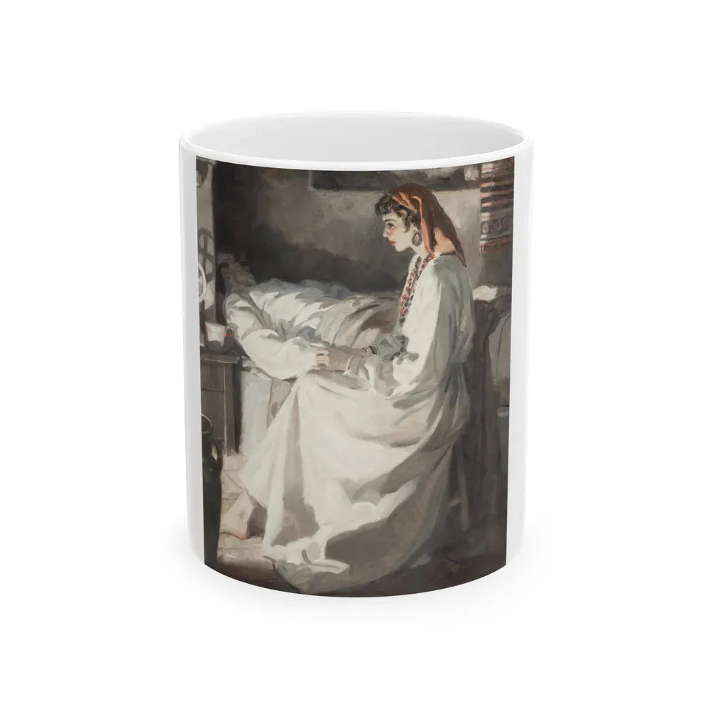 Gypsy with Injured Man - White Coffee Mug 11oz - Go Mug Yourself