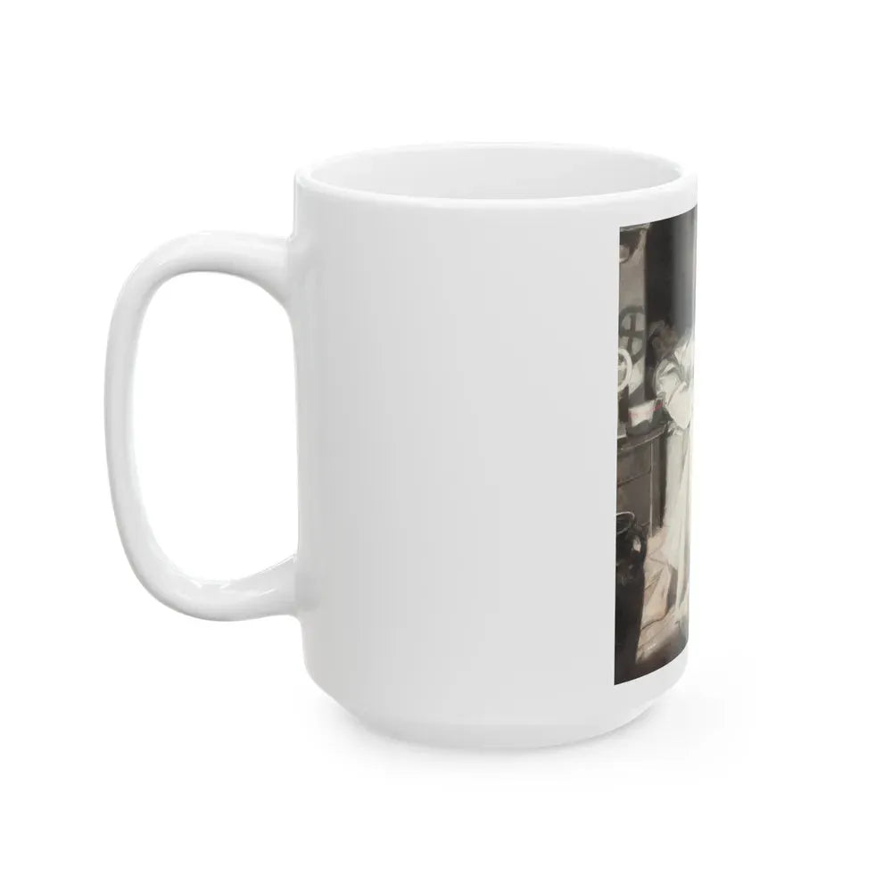 Gypsy with Injured Man - White Coffee Mug - Go Mug Yourself