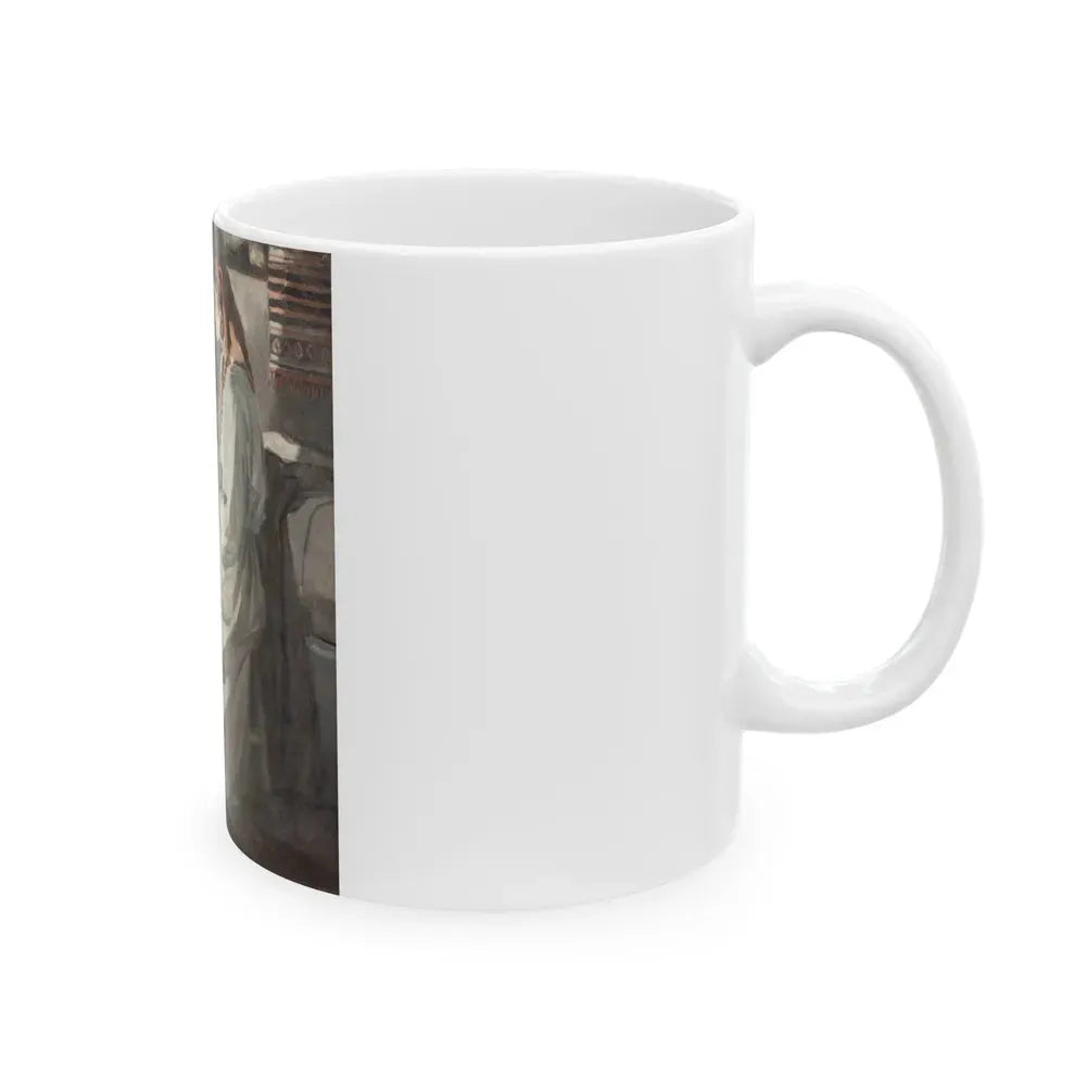 Gypsy with Injured Man - White Coffee Mug - Go Mug Yourself