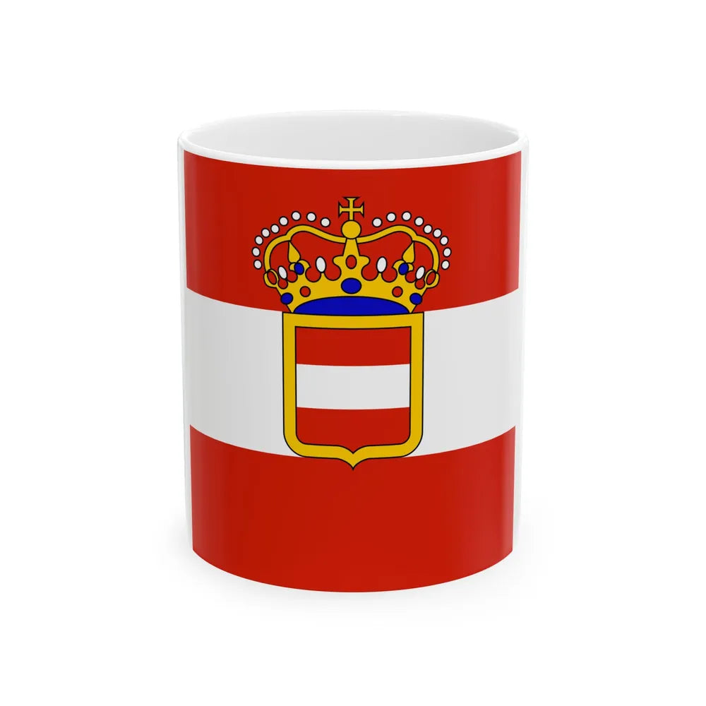 Habsburg Admirals Flag 1828 (Austria) White Coffee Mug 11oz - Go Mug Yourself