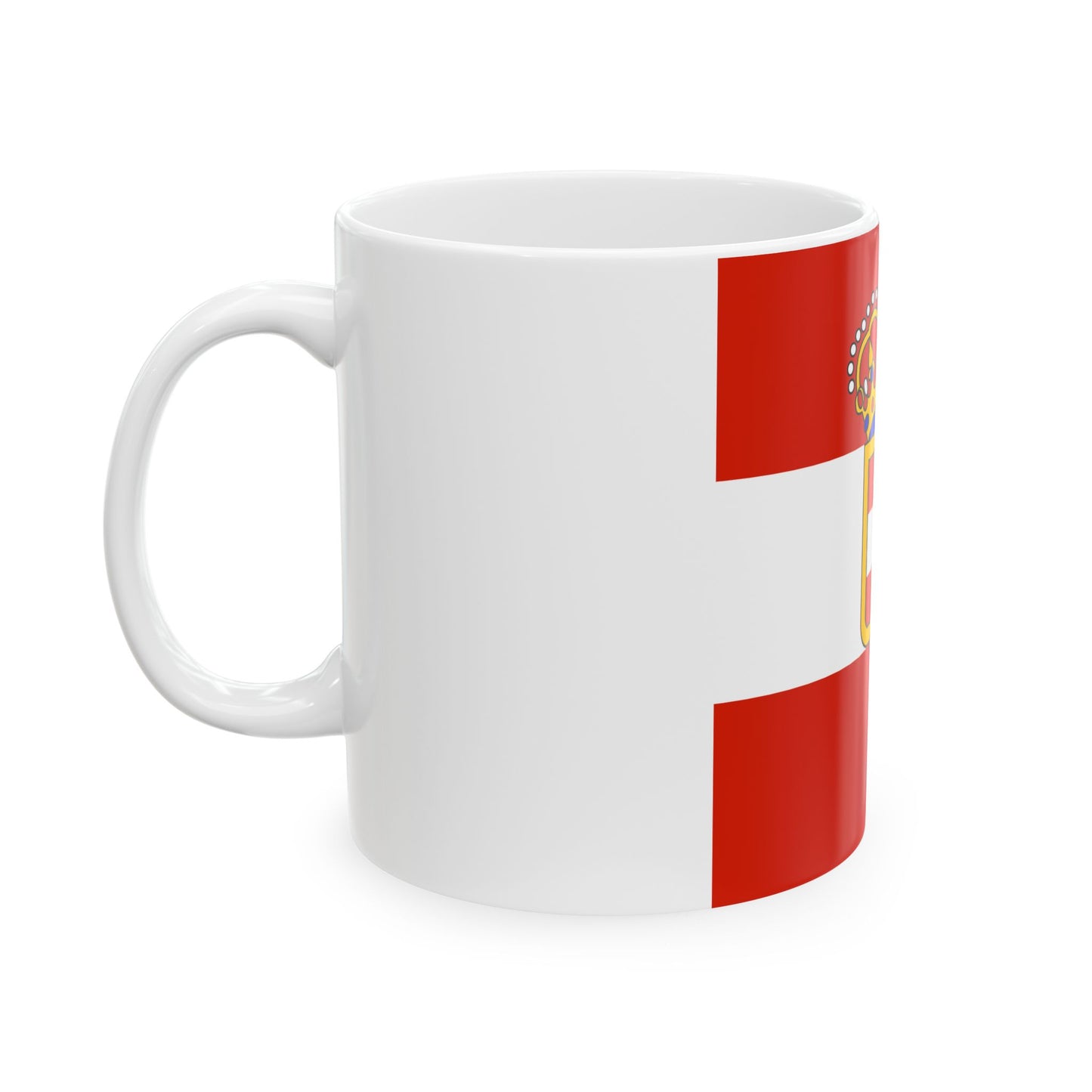 Habsburg Admirals Flag 1828 (Austria) White Coffee Mug-Go Mug Yourself