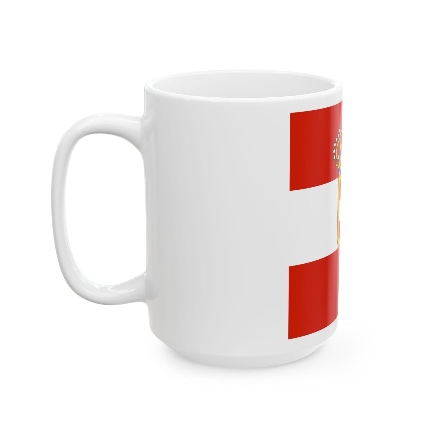 Habsburg Admirals Flag 1828 (Austria) White Coffee Mug-Go Mug Yourself