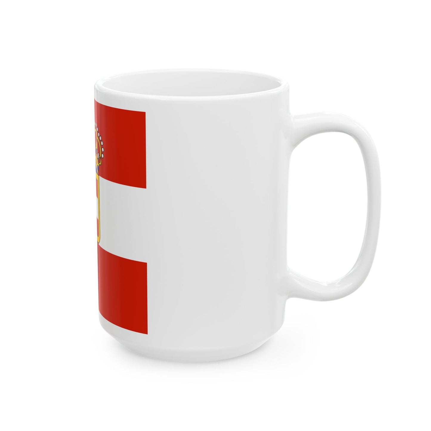 Habsburg Admirals Flag 1828 (Austria) White Coffee Mug-Go Mug Yourself
