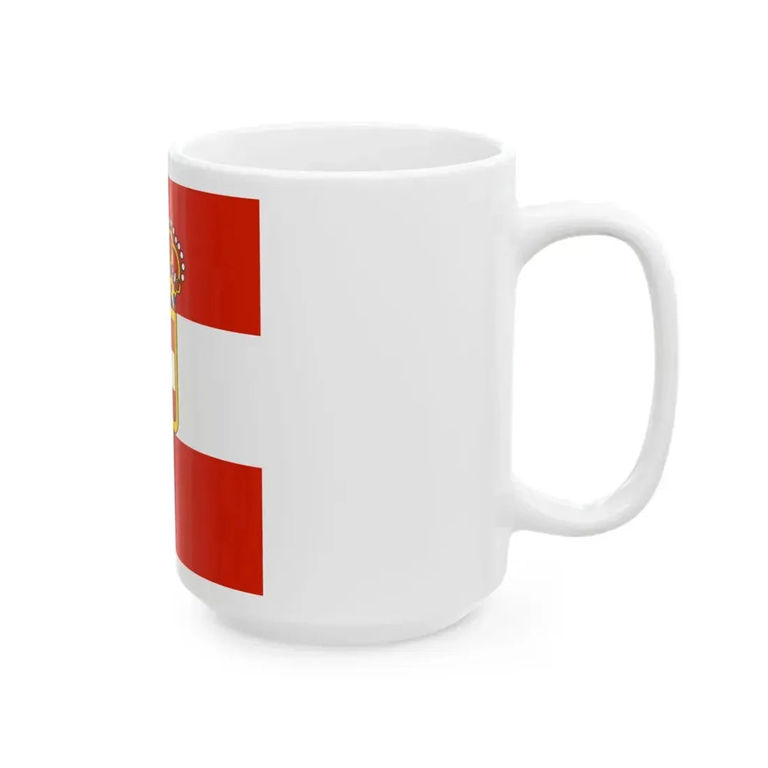 Habsburg Admirals Flag 1828 (Austria) White Coffee Mug - Go Mug Yourself