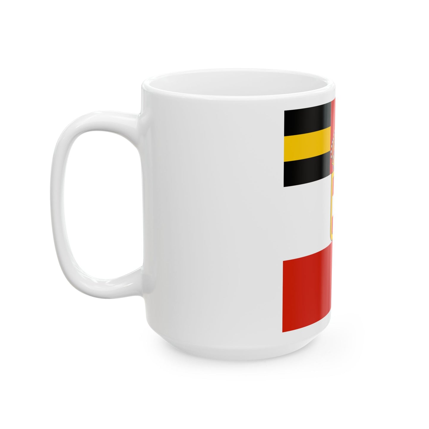 Habsburg Admirals Flag 1853 (Austria) White Coffee Mug-Go Mug Yourself
