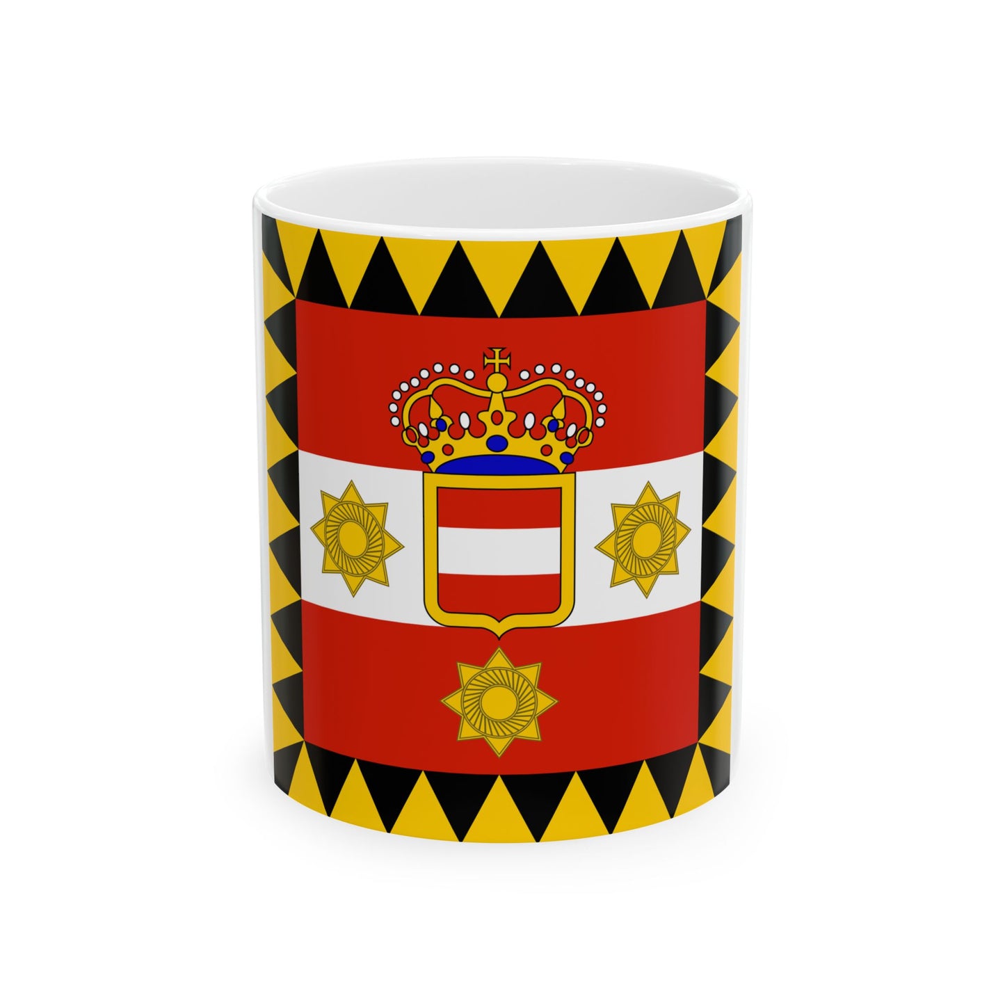 Habsburg Admirals Flag (Austria) White Coffee Mug-11oz-Go Mug Yourself