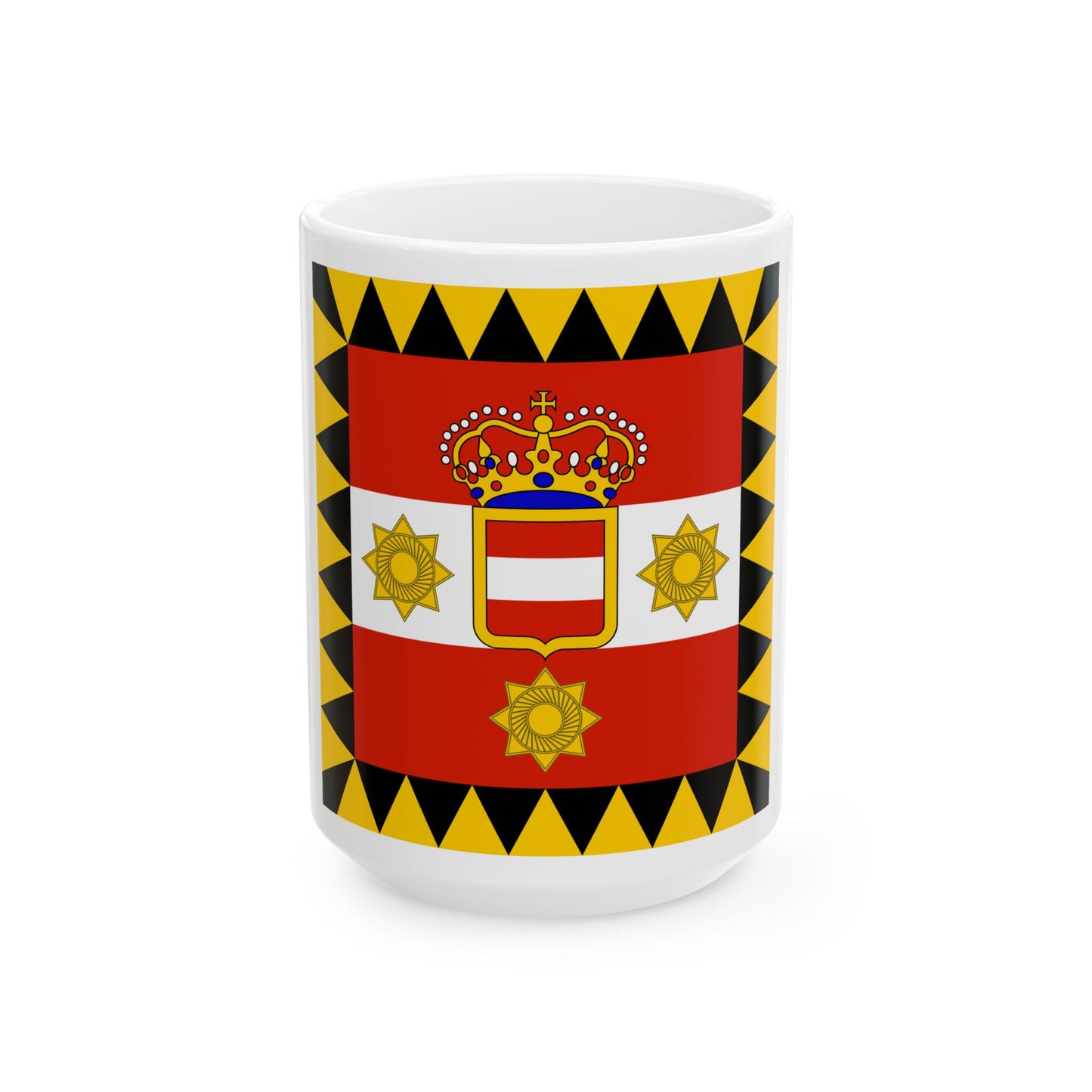 Habsburg Admirals Flag (Austria) White Coffee Mug-15oz-Go Mug Yourself